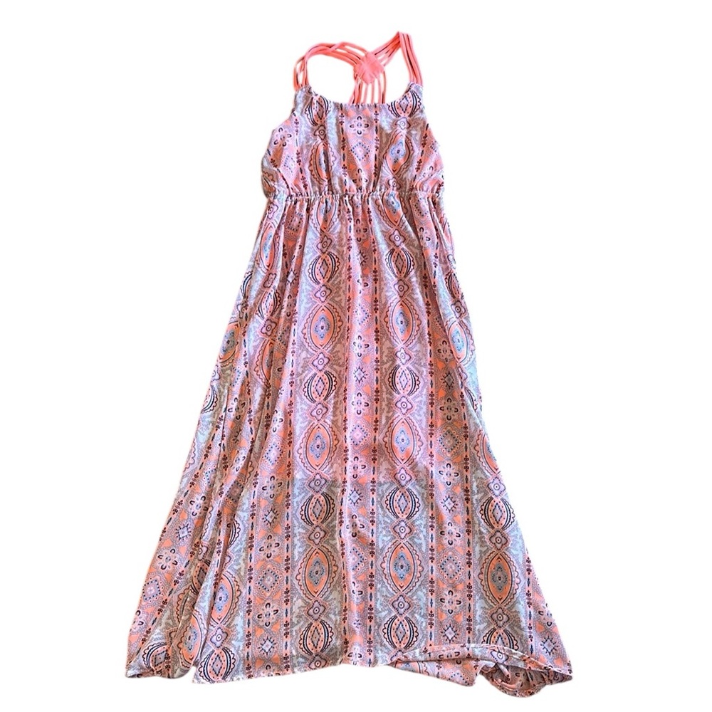 Japna Kids Orange and Pink Strappy Dress, size 10